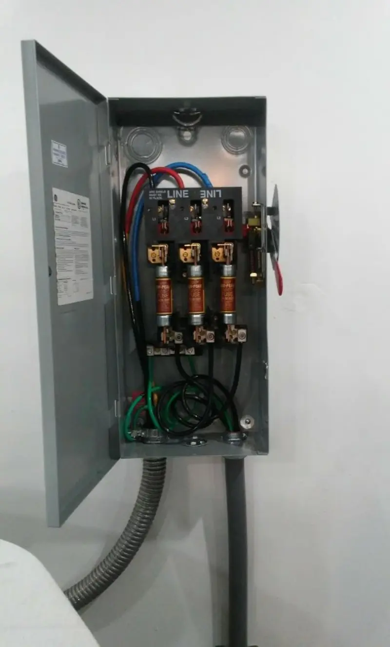 Three-phase disconnect switch installed for Electrical Wiring & Rewiring in Margate